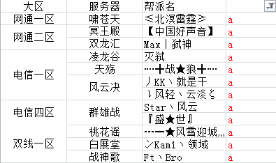 《武林外传》2023下半年跨服帮派pk赛分组公布